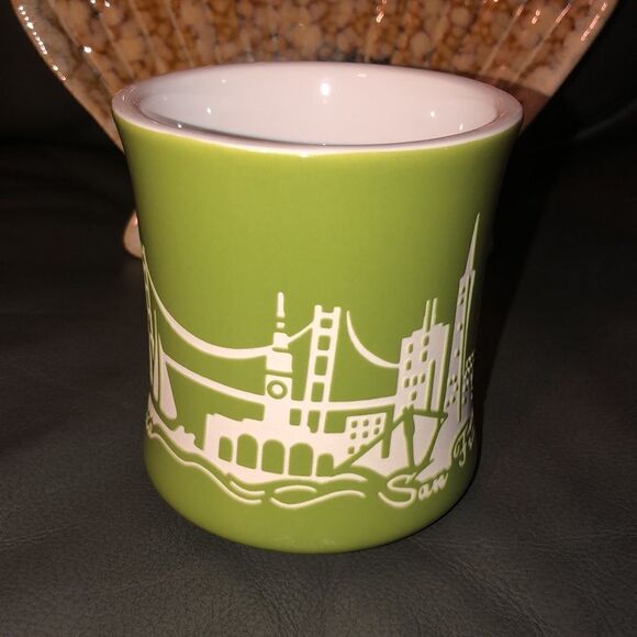 Beautiful San Francisco Artist Designed Chiseled City Scape Ceramic Mug - Picture 3 of 6